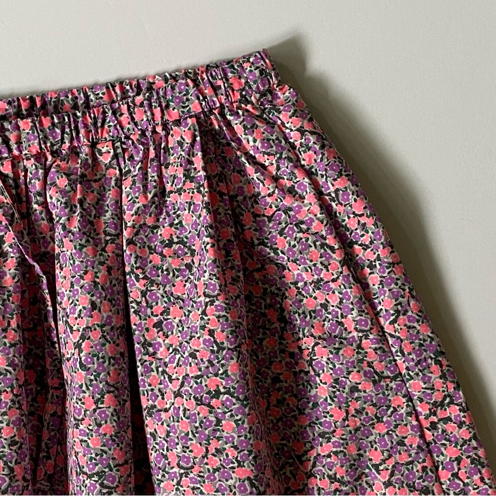 Crewcuts Skirt Floral Print Blue Size 10 Girls Pockets on each side Pink Purple - Picture 3 of 13